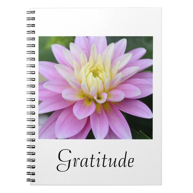 Carnet de journal de gratitude de dahlia (Devant)
