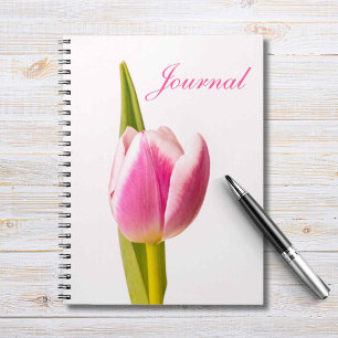 Carnet de journal de Tulip rose