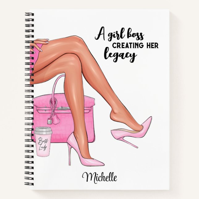 Carnet de journal personnalisé Boss Lady (Devant)