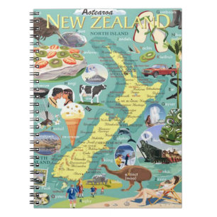 Carnet de la carte de la Nouvelle-Zélande