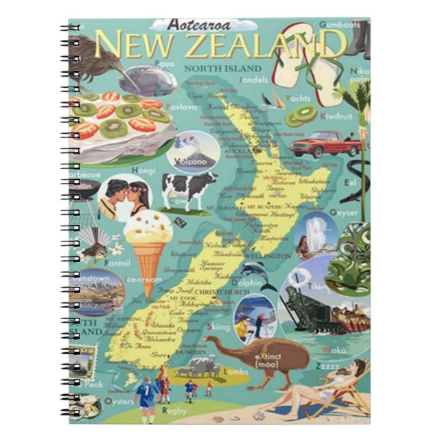 Carnet de la carte de la Nouvelle-Zélande (Devant)