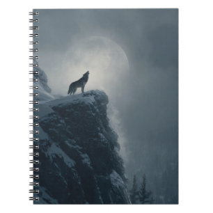 Carnet de la lune de loups hurlants