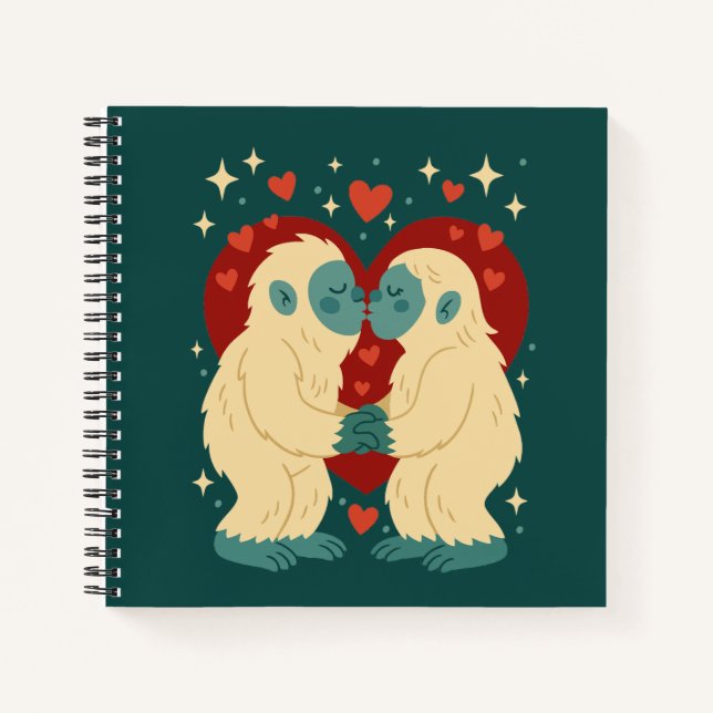 Carnet de la Saint-Valentin Cryptide Yéti pour Écr (Devant)