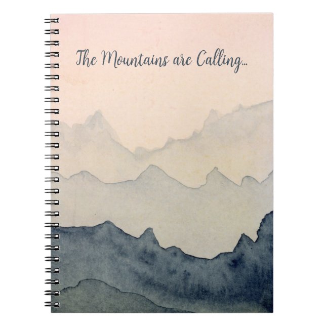 Carnet de la spirale de la montagne Watercolor (Devant)