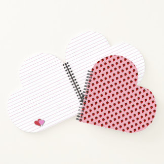 Carnet de la spirale en forme de coeur personnalis