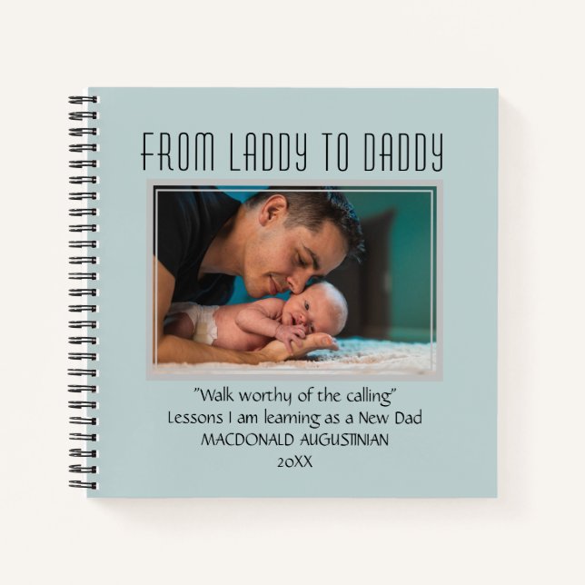 Carnet DE LADDY À DADDY Nouveau Papa À Personnaliser (Devant)