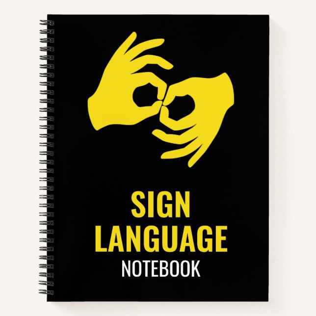 Carnet de langue des signes – Notes ASL (Devant)