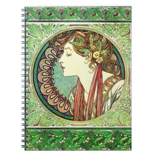 Carnet de laurier d'Alphonse Mucha
