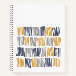 Carnet de lignes Abstraites orange et gris