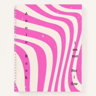 Carnet de livre de recettes esthétiques roses