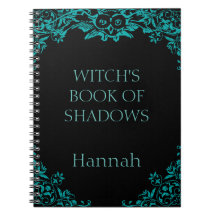 Carnet de livre d'ombres de sorcière personnalisée