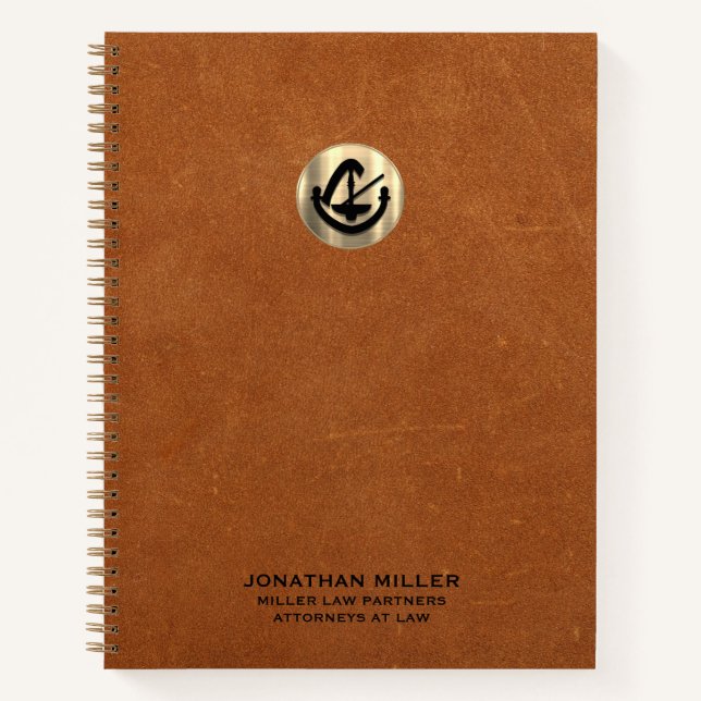 Carnet de logo Gold personnalisable pour les avoca (Devant)
