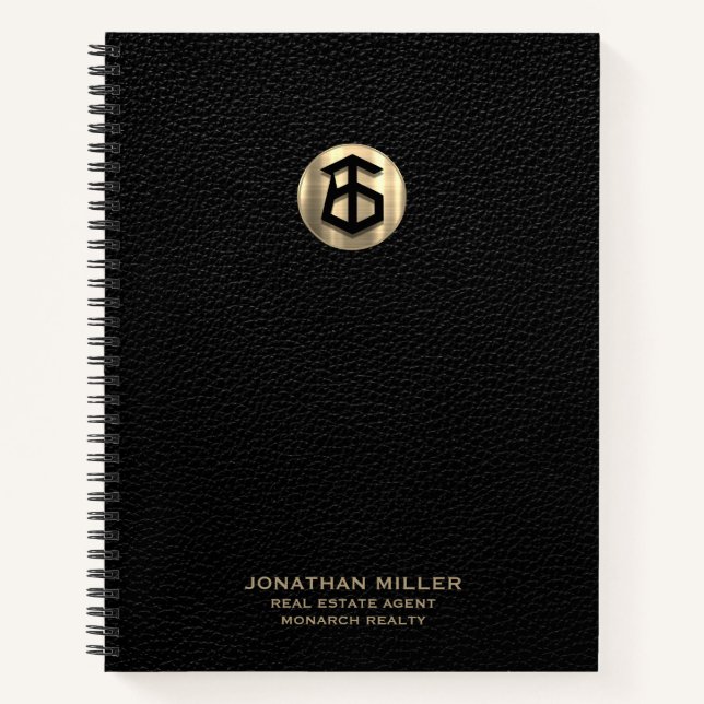 Carnet de logo Gold personnalisé (Devant)