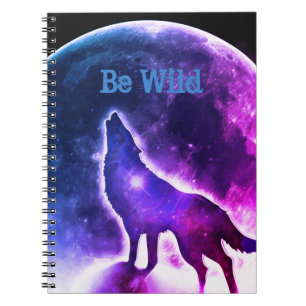 Carnet de lune de galaxie des loups sauvages