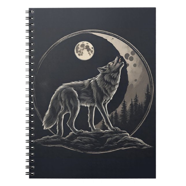 Carnet de lune du croissant de loup spirituel (Devant)