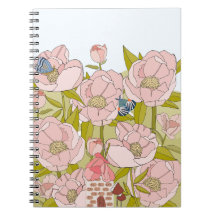 carnet de maison de fée de pivoine