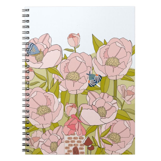 carnet de maison de fée de pivoine (Devant)