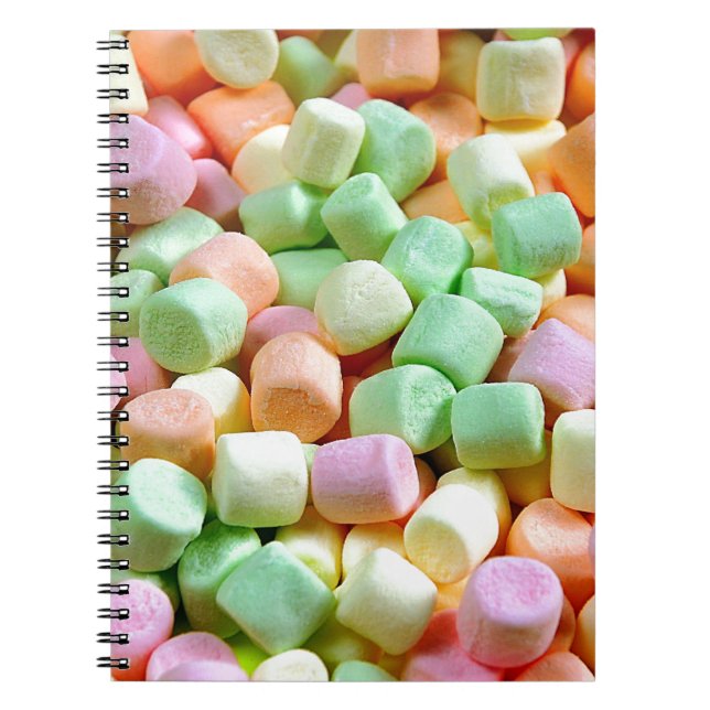 Carnet de marshmallows miniatures colorés (Devant)
