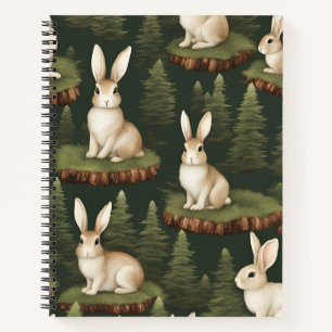 Carnet De Mignons lapins Adorables Sur Arrière - plan À f