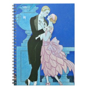 Carnet de minuit d'art déco de baiser