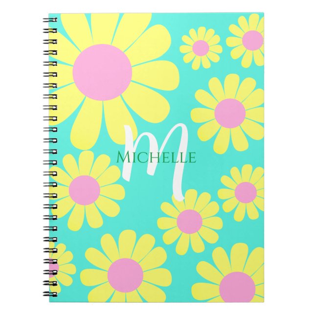 Carnet de monogramme jaune marais (Devant)