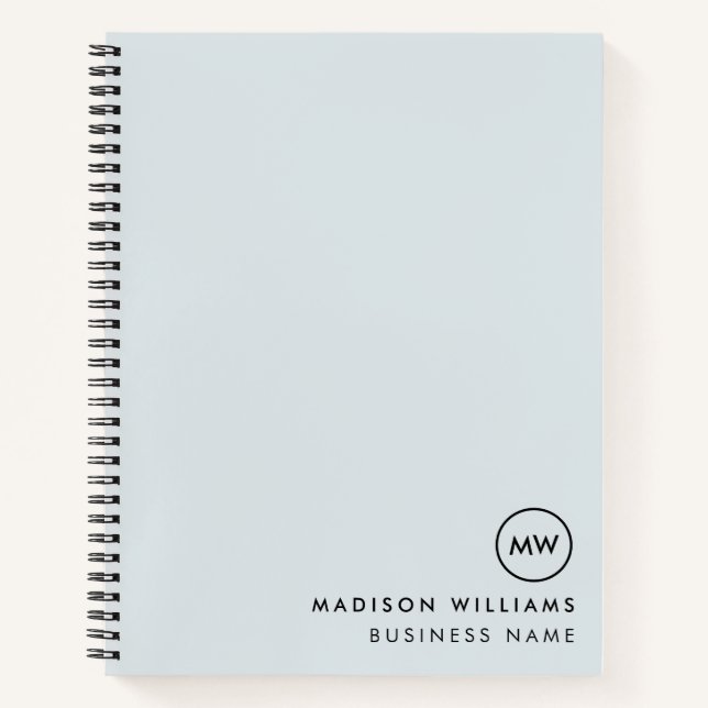 Carnet de monogramme minimal du client (Devant)