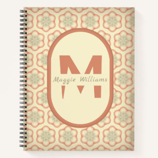Carnet de monogramme moderne personnalisé