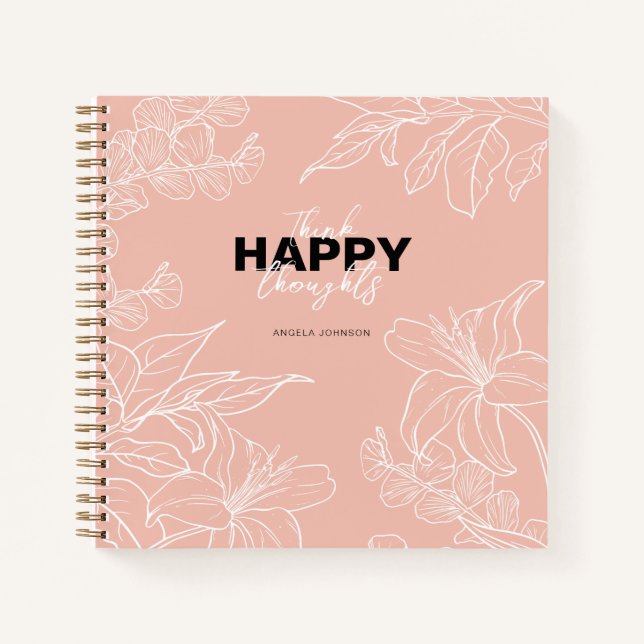 Carnet de motivation de luxe Boss Lady Pink (Devant)