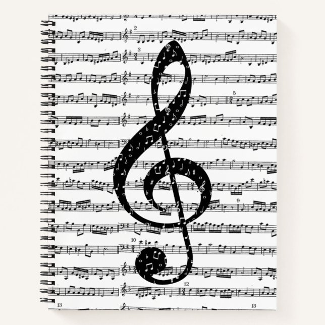 Carnet de musique en feuille (Devant)