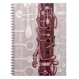 Carnet de musique rouge Clarinet