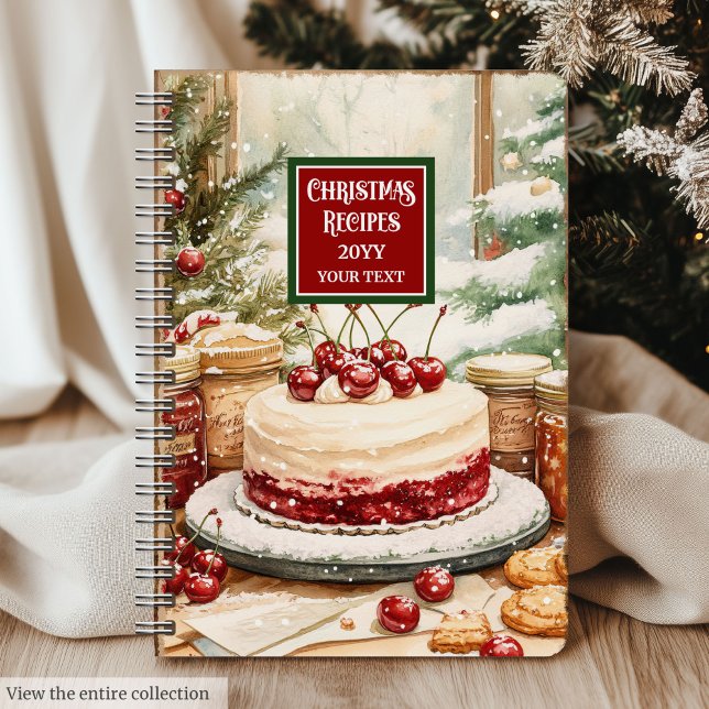 Carnet de Noël traditionnel pour famille (Traditional Christmas cookbook notebook for family)