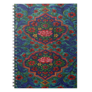 Carnet de notes à motif de tapis persan – Élégante