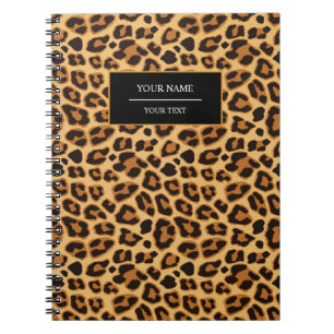 Carnet de notes à motif peau d'animal léopard
