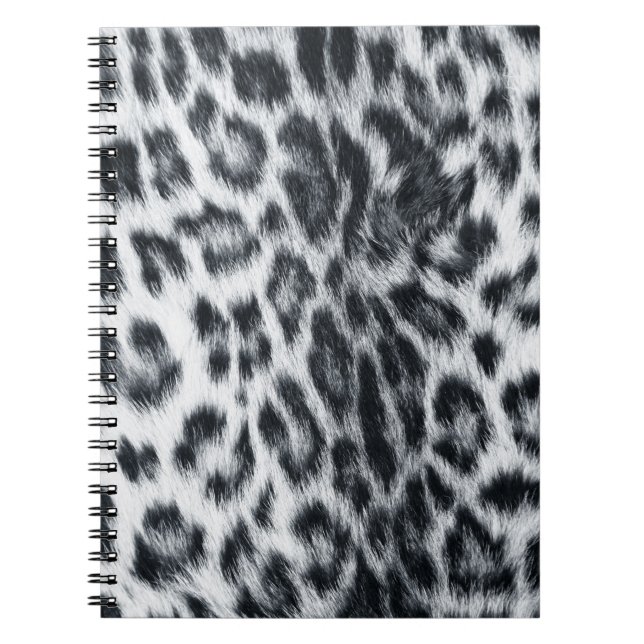 Carnet de notes à motif peau d'imprimé léopard (Devant)