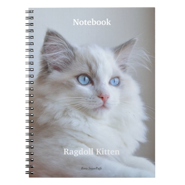 Carnet de notes à spirale - chaton Boris (Devant)