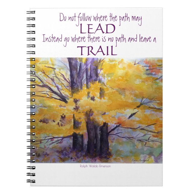 Carnet de notes à spirale d'art d'aquarelle (Devant)