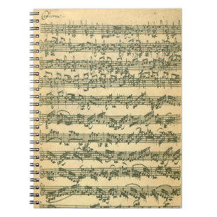 Carnet de notes à spirale de Bach Chaconne