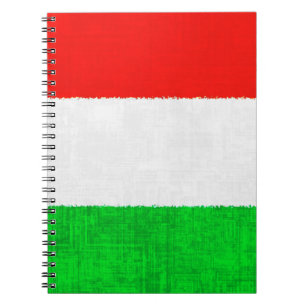 Carnet de notes à spirale de DRAPEAU de l'ITALIE