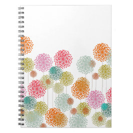 Carnet de notes à spirale de Fluffies de printemps