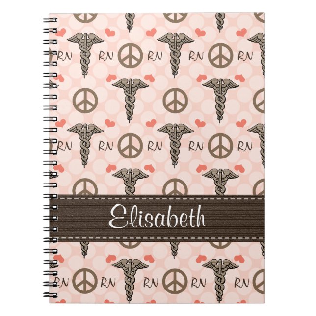 Carnet de notes à spirale de RN d'infirmière de (Devant)