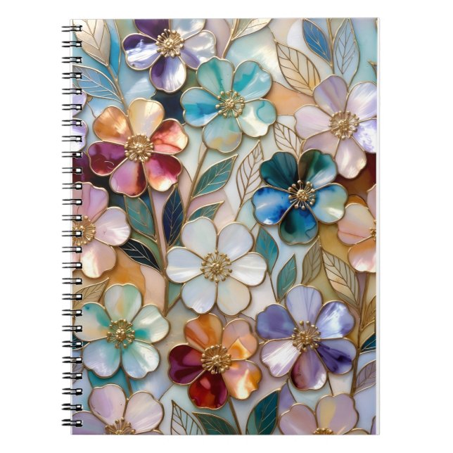 Carnet de Notes à Spirale Floral Esthétique (Devant)