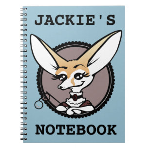 CARNET DE NOTES À SPIRALE GRAPHIQUE DE RENARD