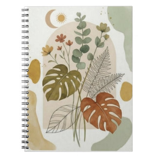 Carnet de notes aquarelle bohème moderne