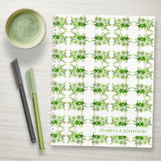 Carnet de notes botanique personnalisé à l'aquarel
