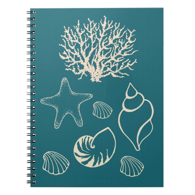 Carnet de notes coquillage nautique (Devant)