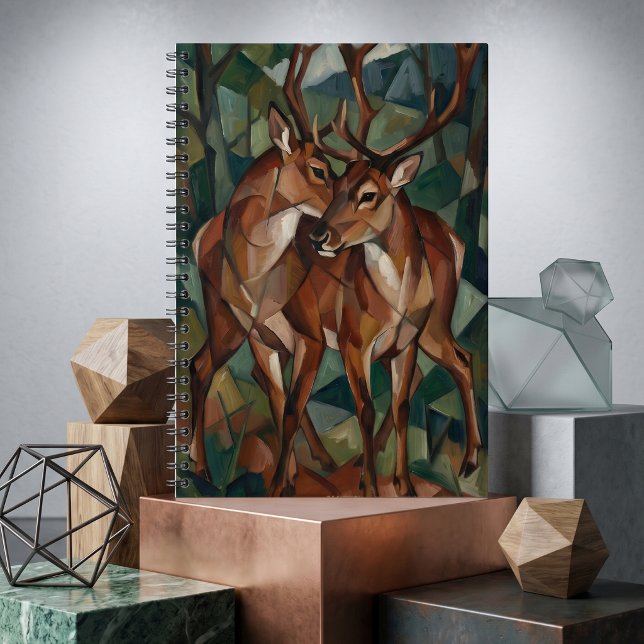 Carnet de notes cubiste sur le renne (Styled Shot)