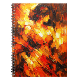 Carnet de notes d'art abstrait Flames of Passion 