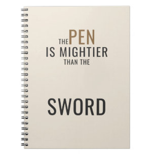 Carnet de notes de citation minimaliste Pen Is Mig
