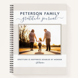 Carnet de notes de famille personnalisé Gratitude 