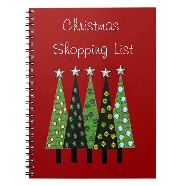 Carnet de notes de liste de courses de Noël (Devant)